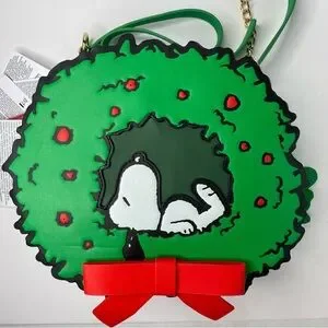 Loungefly | Bags | Loungefly Peanuts Snoopy Woodstock Light Up Wreath ...
